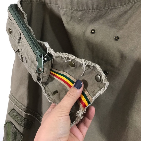 Festival skirt w/stash purse, green gold red - Picture 3 of 6